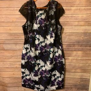NWT Floral Dress with Lace Detail